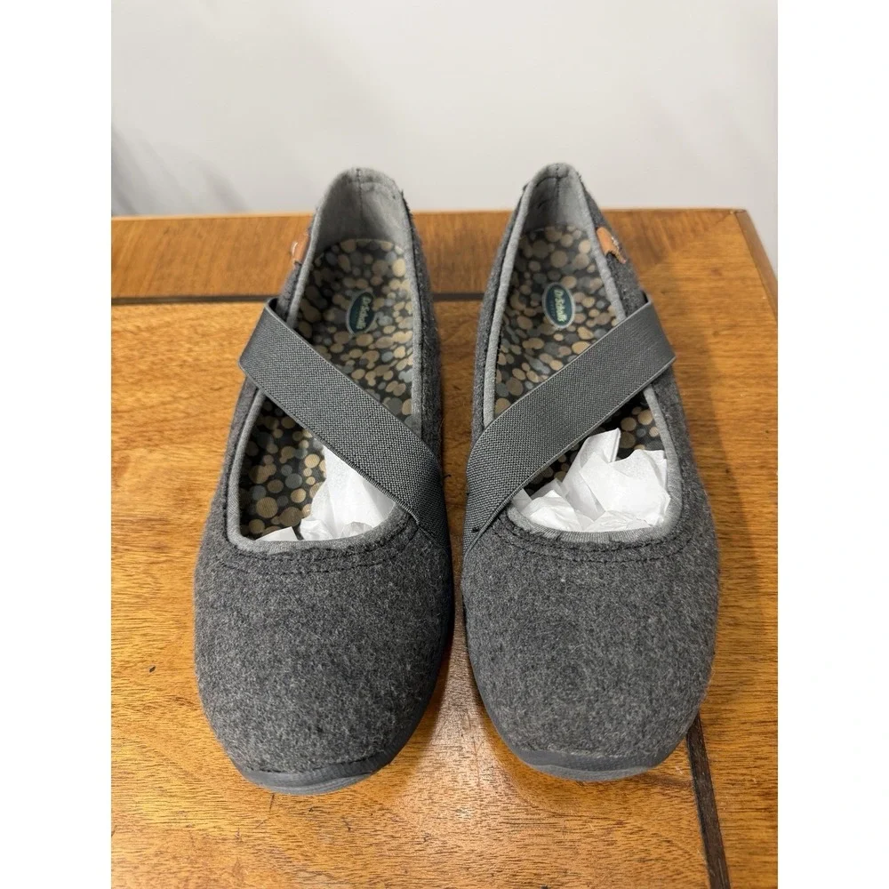 DR. Scholl's Women's 8 Jewel flats, Wool Warm gray Mary Jane Slip On Loafer